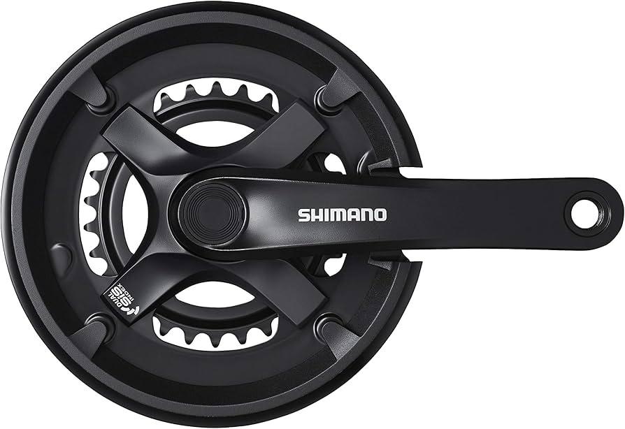 Shimano Tourney FC-TY501 négyszögtengelyes trekking hajtómű 28-38-48T, 170 mm, alumínium, LV, fekete, doboz nélkül